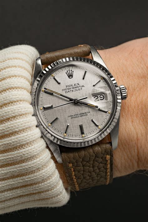 rolex datejust 1983|Rolex 16014 linen dial.